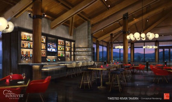 Twisted-River-Tavern-Rendering_Sunriver-Resort A rendering of the Twisted River Tavern in the lodge at Sunriver Resort in Sunriver, Oregon.