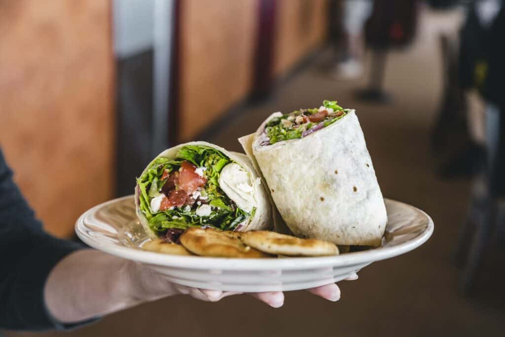 Scapolo's Lunch Shoot August 2021-6487 (1) a delicious colorful wrap from Scapolo’s at Mt Bachelor Resort