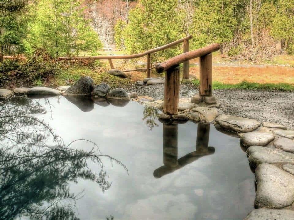 Breitenbush-Hot-Springs- a natural hot springs surrounded by pines